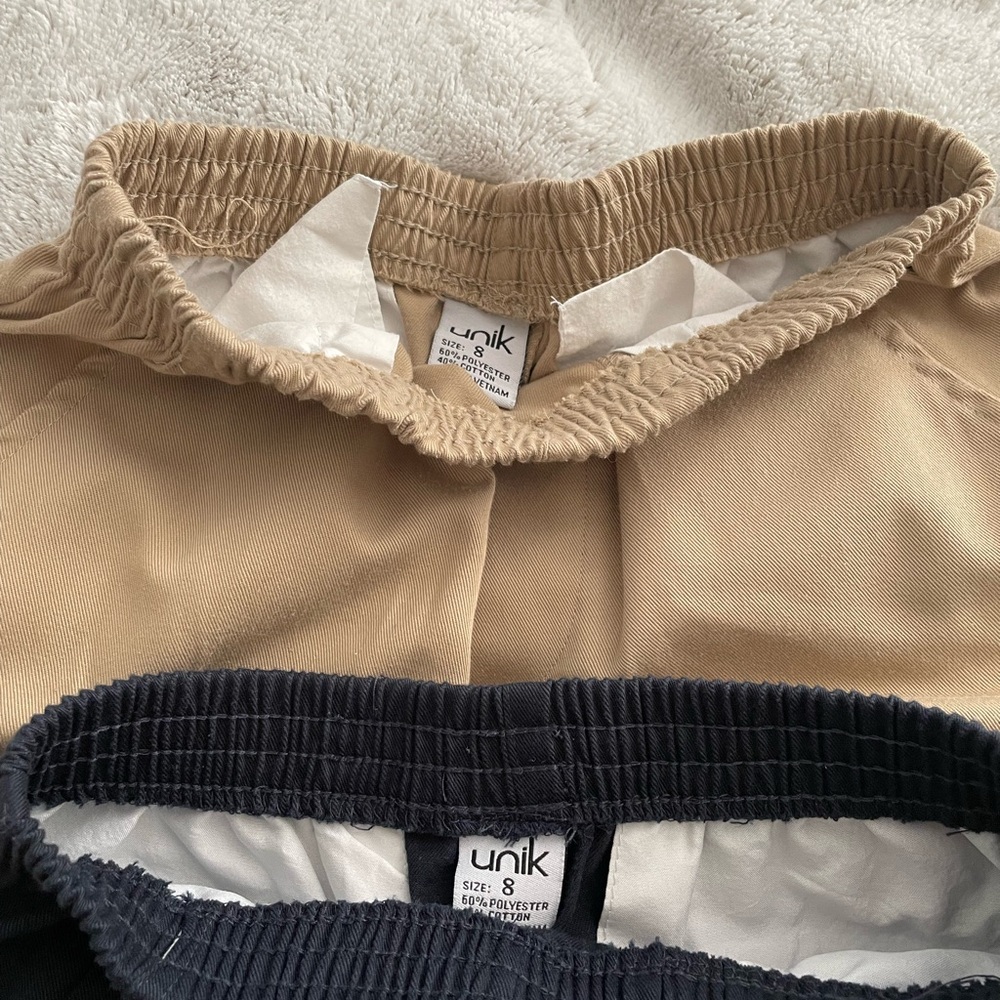 Bundle of 2 boys uniform pull on pants NWOT - Picture 3 of 3